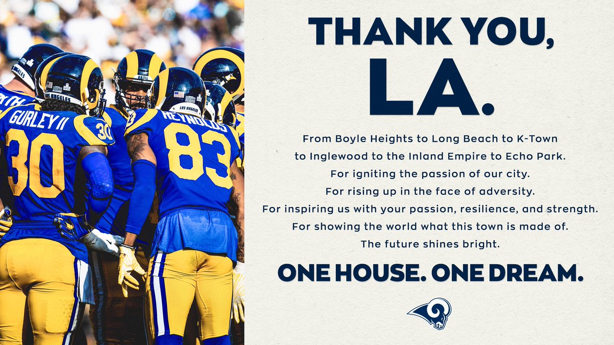 RamsNFL's tweet image. The future shines bright.

One House. One Dream.
