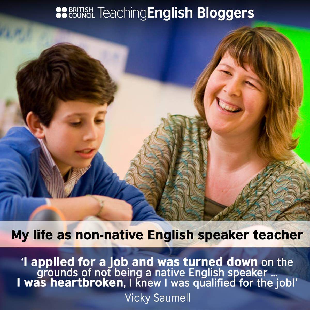 Have you ever been rejected for a teaching job because you were not a native English speaker?
Here, <a href="/vickysaumell/">Vicky Saumell💻📚🌎</a> argues that non-native English speaking teachers like her have the potential of being better teachers than native speaking English teachers: 
teachingenglish.org.uk/article/my-lif…