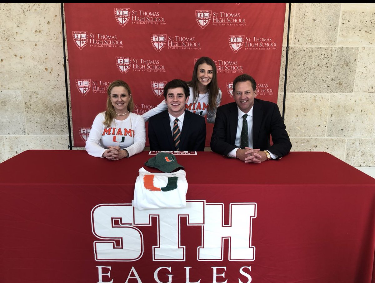 Kirby_Matocha's tweet photo. Signed, sealed, delivered, heβs yours @CanesFootball #SIGNINGDAY19 https://t.co/6zb1uoAsTw