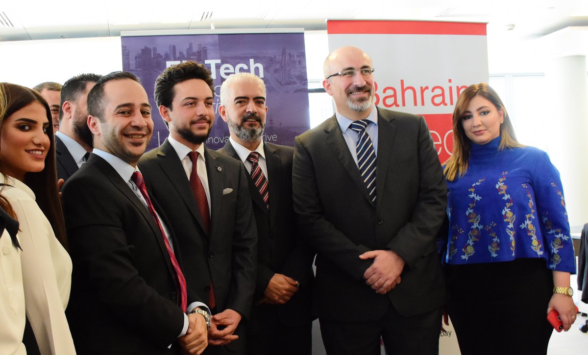 RamiEjailat's tweet photo. His Royal Highness Crown Prince Al Hussein bin Abdullah II meets 01 Systems at #01Systems #FinTech #InnovationLab in @bahrainfintech_ https://t.co/zoVMz4Zb2o