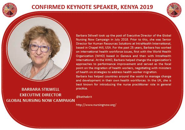 Fabulous line up of speakers at 5th International GNPHN Conference - 13-16 May 2019 in Nairobi, Kenya. Including Barbara Stilwell, Executive Director, Global Nursing Now Campaign <a href="/NursingNow2020/">Nursing Now Challenge</a> . Earlybird tickets end 28 Feb - so book your place today! bit.ly/2RI4IBl