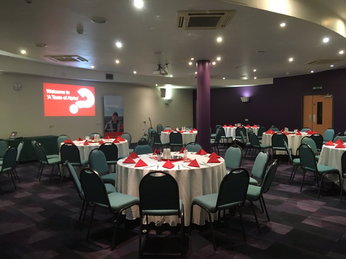 AilsaMagee's tweet photo. All ready and set to go for our first night of Alpha @kingsnorwich. Excited to welcome all our guests and start exploring questions of life, faith and meaning. #TryAlpha https://t.co/4h7GFg5qFr