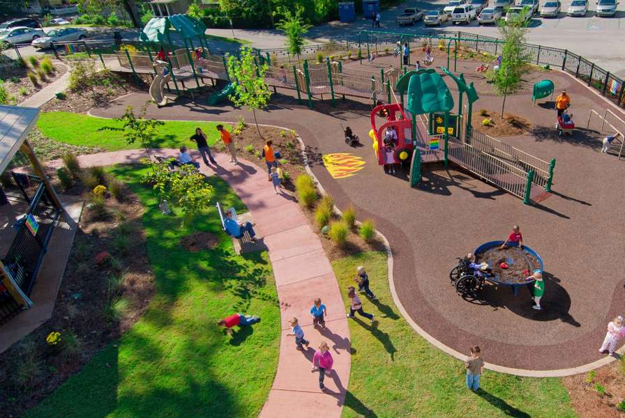 PlayCoreNews's tweet photo. Signal Centers Playground in Chattanooga, TN provides rich nature & sensory experiences for children of all abilities. Read about this naturalized, inclusive playground: https://t.co/nbOoCUTXek #inclusiveplay #inclusionmatters #natureplay #PlayCoreNDS https://t.co/UZ2ZqPm1Pf