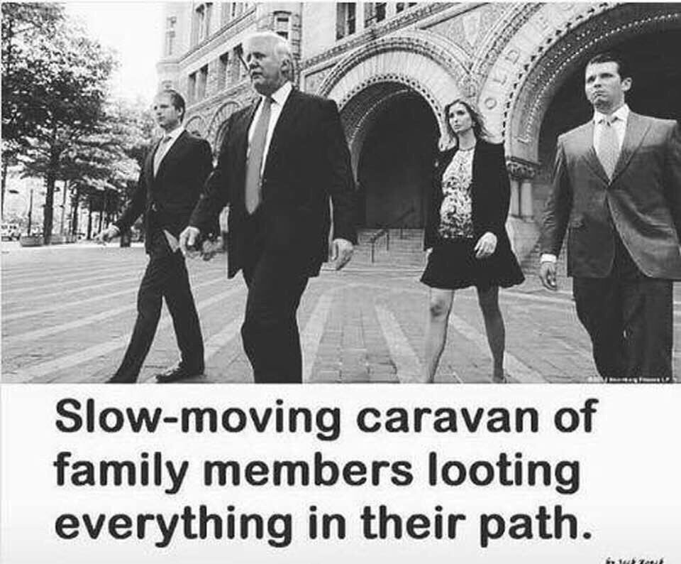 CyndiVegan's tweet photo. @EricTrump This truly is a #Caravan #carthe #American people believe should be stopped. https://t.co/17Zg4rtAyg