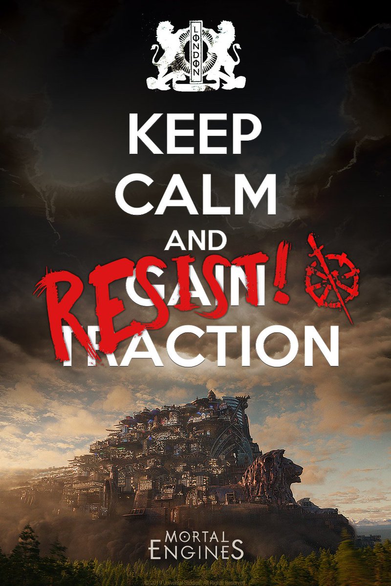 The resistance needs you! 
#MortalEngines includes Exclusive Bonus Features not seen in theaters. Digital Feb 19 and 4K Ultra HD, Blu-ray &amp; DVD Mar 12 uni.pictures/MortalEngines