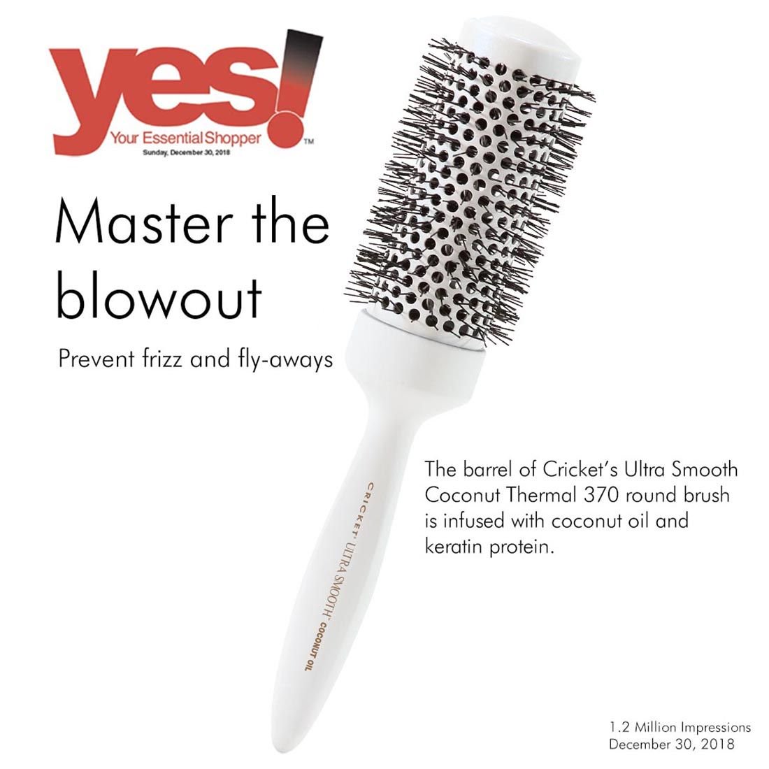 CH_BBA's tweet photo. There's a reason why the award-winning Ultra Smooth Coconut Thermal 370 Brush by @CricketTools got 1.2 million impressions in December 2018.
🙋♀️ infused w/ Coconut Oil and Keratin Protein
🙋♀️ Rubberized Textured Handle & Cap
#Hair #Blowout #CricketTools #ColemanHarrison https://t.co/apnQ9vpeli