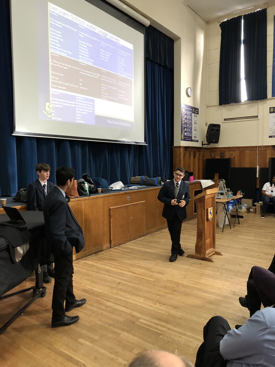 verulamstemclub's tweet photo. So much planned for us today thanks to @AffinityWater and @WaterAidUK.   We loved the little games and brainstorming! Our students also presented eloquently on our survey results, including interpreting our pie charts! 👏. @verulamschool @VerulamMaths @VerulamScience https://t.co/rZ2qAT1YGR