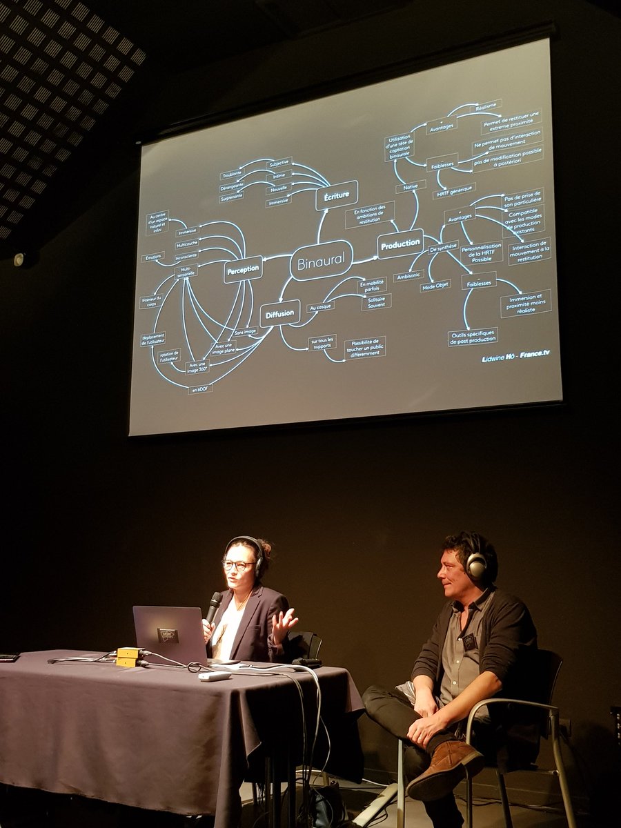storygraphes's tweet image. On commence avec @LidwineHo par un petit test :) qu&apos;est que le son binaural ? Le but, fournir à notre cerveau tous les sons dont il a besoin pour appréhender son environnement... #storycode