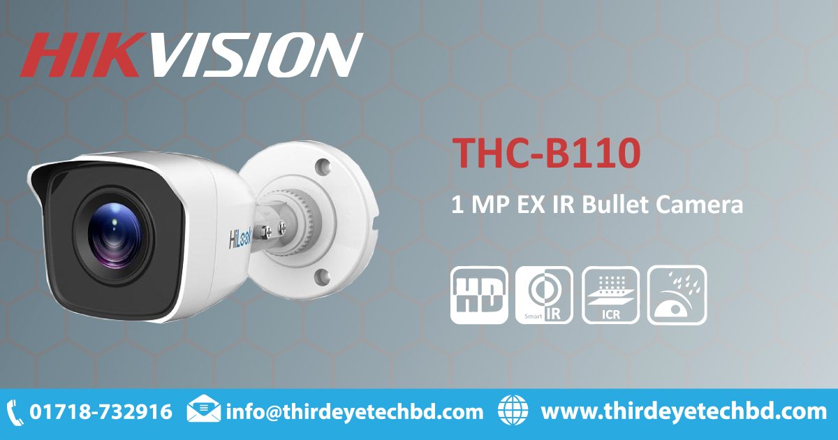 Third Eye Tech
eMail:info@thirdeyetechbd.com
thirdeyetechbd.com
Cell:+8801918-545118
Brand:HIKVISION
Model:THC-B110
Type:1 MPEXIR Bullet Camera
Made In China
#HIKVISION #THC-B110#Hikvision Bangladesh