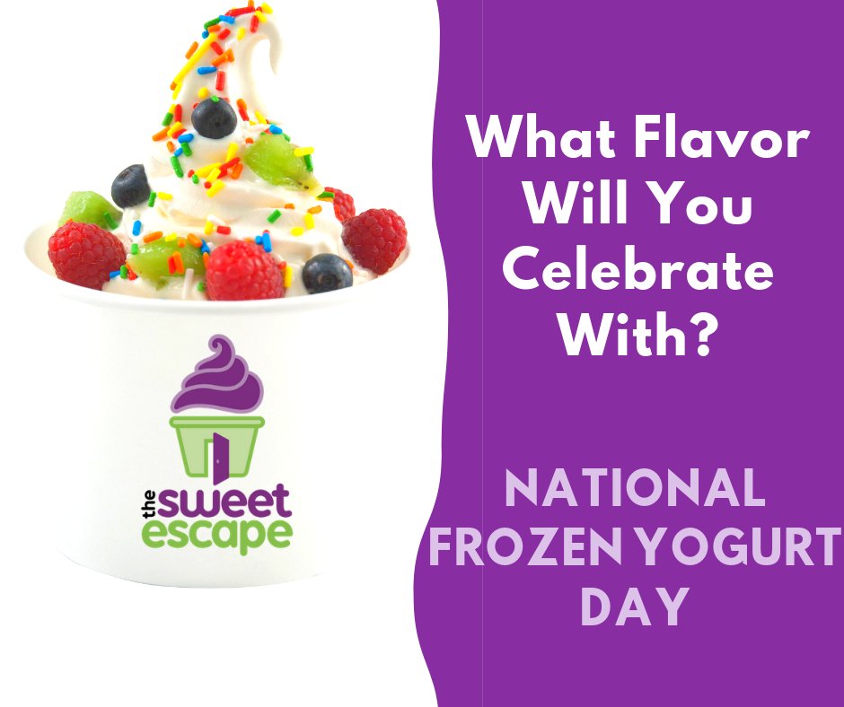 Satisfy your sweet tooth and celebrate #NationalFrozenYogurtDay at The Sweet Escape.