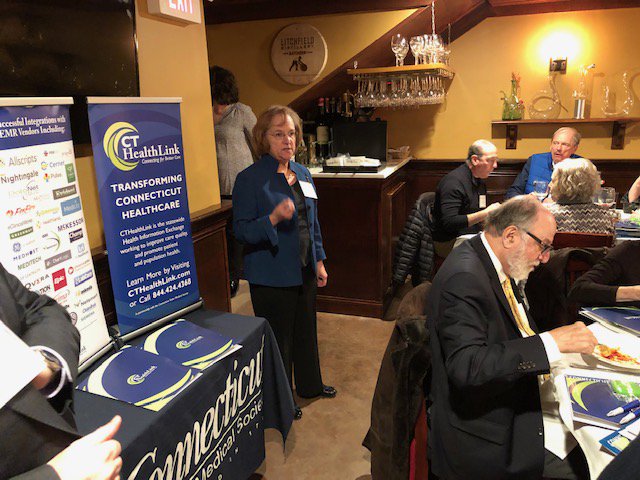 CSMSNews's tweet photo. A wonderful event last evening with physicians from New Haven County- CSMS & New Haven County Medical Association leaders, members, and staff discussed the current legislative session, issues impacting the practice of medicine and patient care, plus @CTHealthLink. #Ctdocs https://t.co/WORKrnKnj6