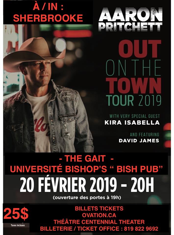 BU_SRC's tweet photo. Aaron Pritchett will be performing his Out On The Town Tour in two weeks at the Gait! With special guest Kira Isabella and featuring David James! Tickets available at the Centennial Box Office. https://t.co/ZSMZzOEzeh