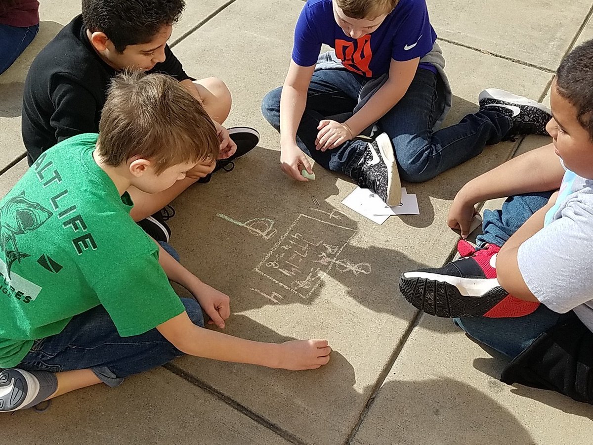 Taking math outdoors to take advantage of this beautiful weather today! <a href="/DixonRoadElem/">DixonRoadDragonflies</a>  <a href="/DRESPTO/">DIXONROADPTO</a>