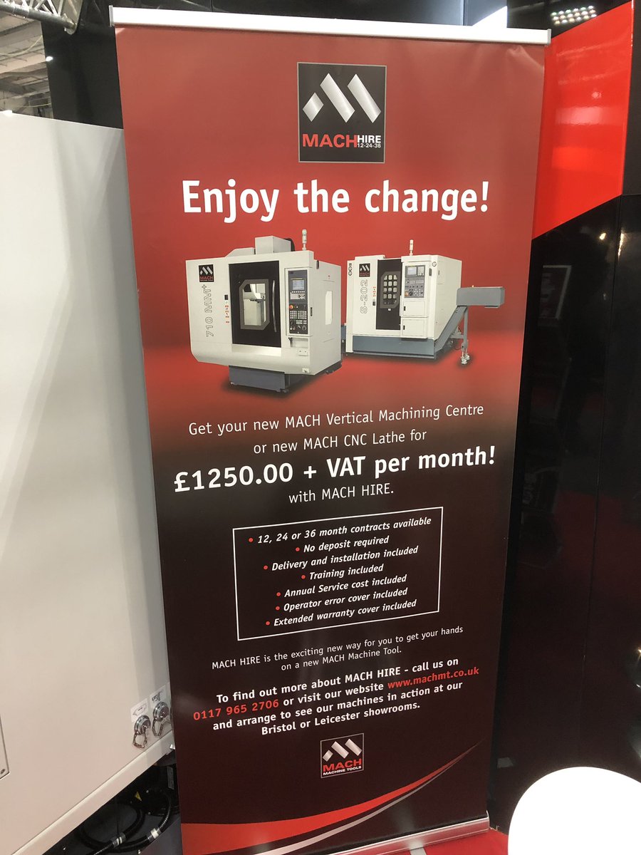 Sold off the @machmt stand on the first day of #southmanf a S202 slant-bed 2-axis high-accuracy CNC lathe. Visit stand F240 to find out how you can finance a new machine with MACH HIRE #ukmfg #mfg