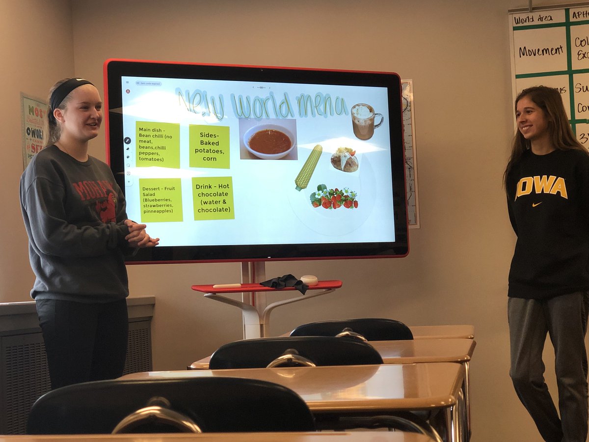 picture Columbian Exchange Restaurant Menu Project google jamboard googlejamboard