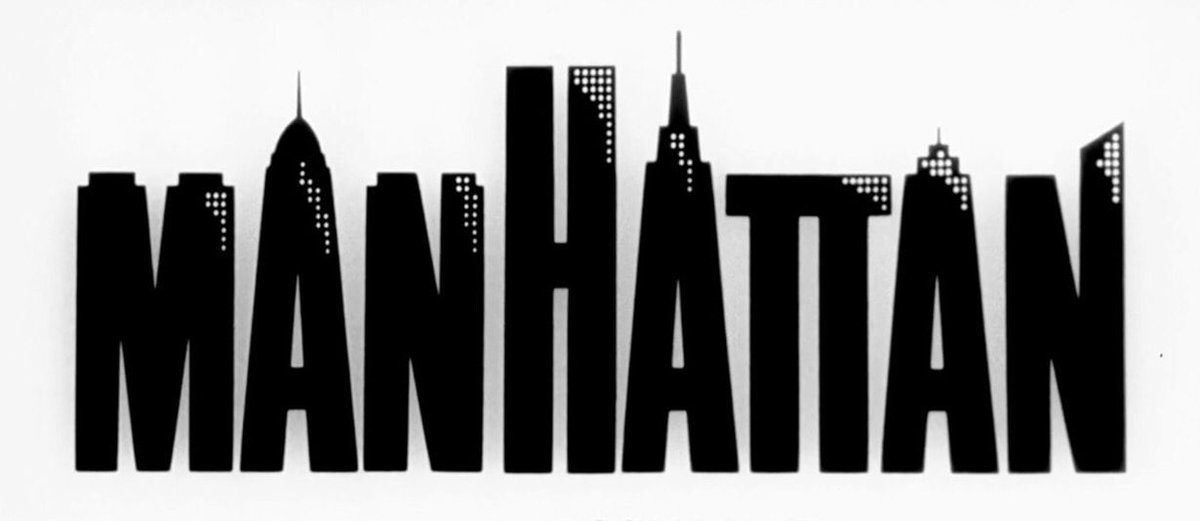 DesignApplause's tweet photo. Joseph Caroff, logo for "Manhattan," 1979 @DesignMuseum #FontSunday #BuildingLetters rt @michaelbierut https://t.co/F5ZbFh0H68