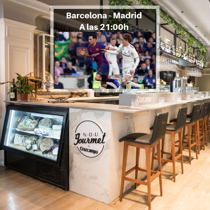 ¡En breve comienza el Clásico de la Copa Rey!
Barcelona - Real Madrid en Nou Gourmet a las 21:00h
Si eres amante del fútbol ⚽️ y de la gastronomía has encontrado el lugar perfecto 👌 
☎️ 963810404
nougourmet.com
#CopaDelRey