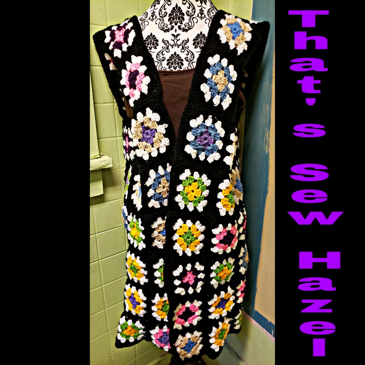 catlikehazel's tweet photo. I made a granny square duster vest. I just had to try. Hope you like it.

#crochet #crochetlife #crochetadict #crochetadict #handmade #grannysquare #grannysquarelove #redheartyarnsupersaver  #stitchstudiobynicole #loinbrandyarn #yarninspirations #acmooreinspired  #michaels https://t.co/uG4lt3nep7