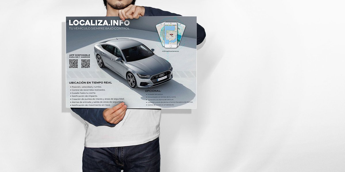 Nuevos #carteles para los distribuidores de Localiza.info, nuestro sistema de #geolocalizacion y #seguridad para #automóviles. Un trabajo realizado por el departamento de diseño de #M2M con la colaboración en la impresión de <a href="/truyoldigital/">Truyol</a> ¿Quieres ser distribuidor?
