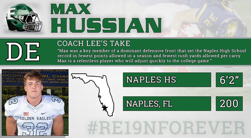 ENMUAthletics's tweet photo. FB | @ENMUFootball continues to build upon its defensive line by signing Max Hussian for 2019! The defensive end from Naples, Florida will provide excellent depth on the Hounds line for years to come! Welcome to the Greyhound family, Max!

#ENMU
#REIGNFOREVER https://t.co/95978DE4Z8