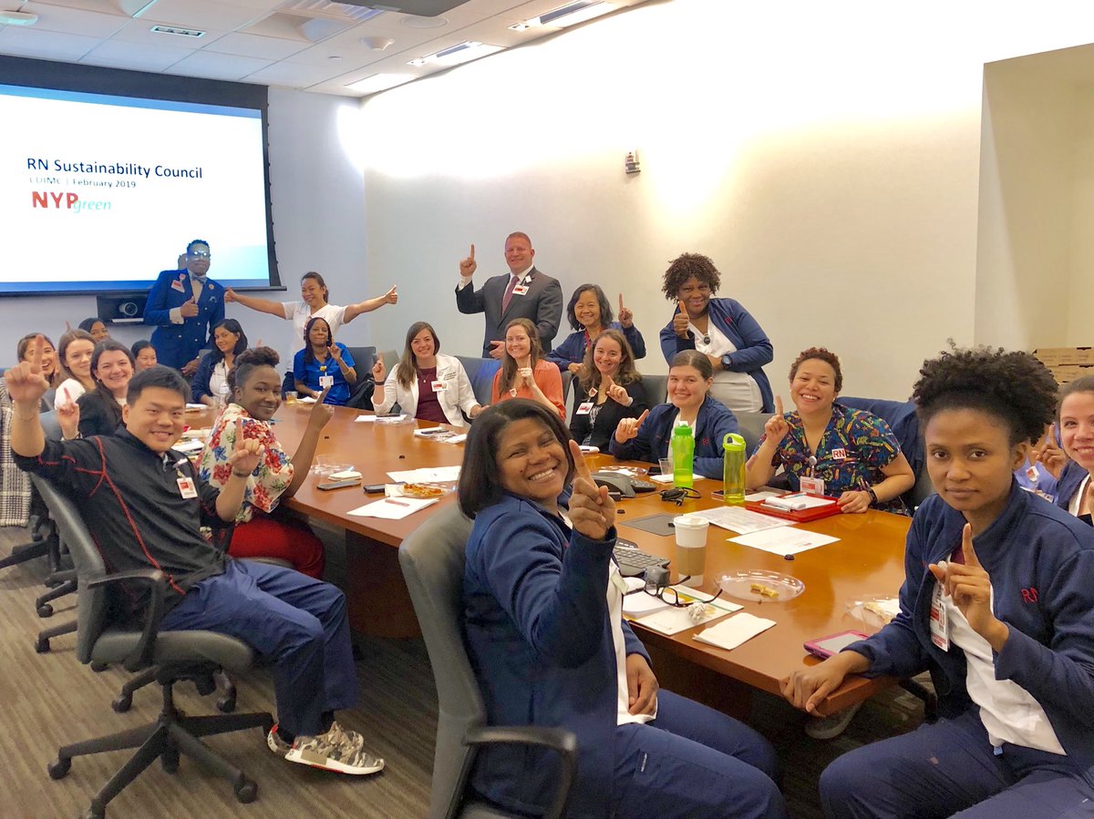 NYPgreen's tweet photo. 2019 Nursing Sustainability Council Kickoff! #NursesRule #YouEnergizeMe #NYPgreen https://t.co/EwreNr5bka