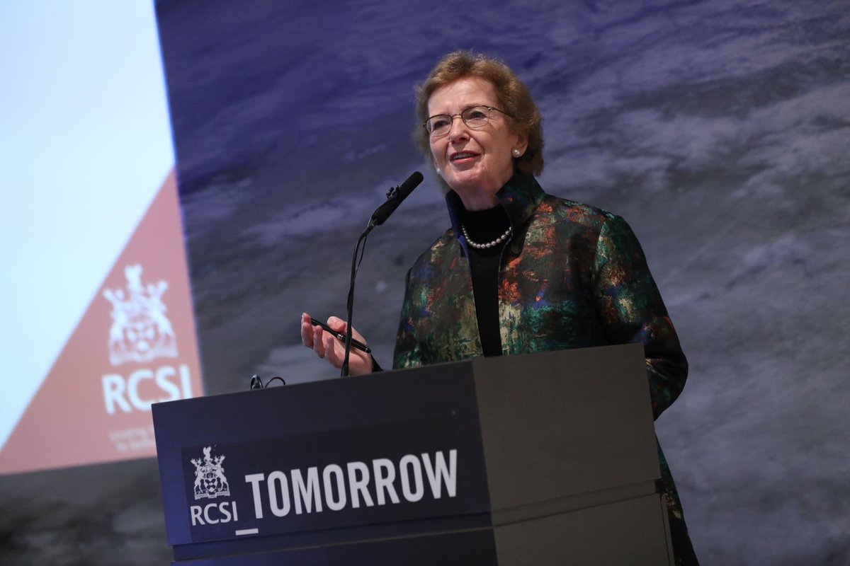 “We need women who can make space for other women." Mary Robinson who will receive the Emily Winifred Dickson award this evening.  bit.ly/RCSIEWD19 #RCSICharterDay #WomenonWalls