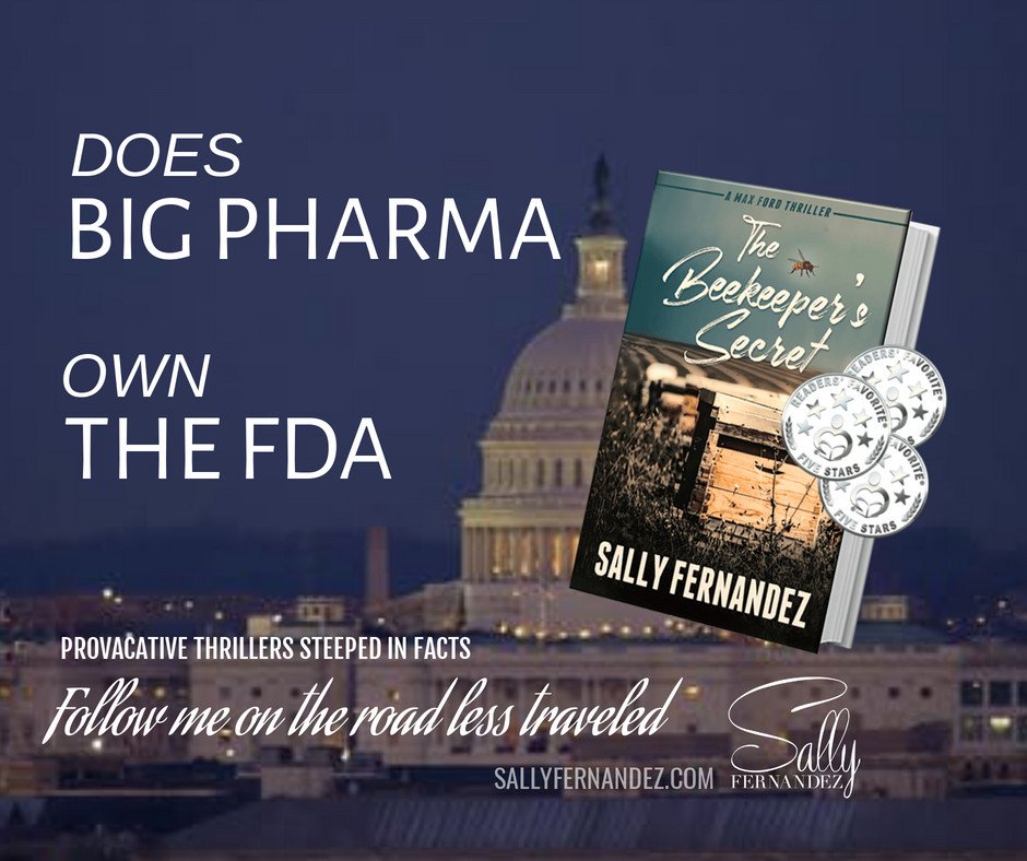 _SallyFernandez's tweet photo. Does #BigPharma own the #FDA? This epic page-turning provocative thriller, The Beeskeeper's Secret, is steeped in facts what will keep you wondering... #murder #crime #mystery #MaxFord #newrelease read more ---> https://t.co/WUSGlJi3nl https://t.co/dvOK1qWEba