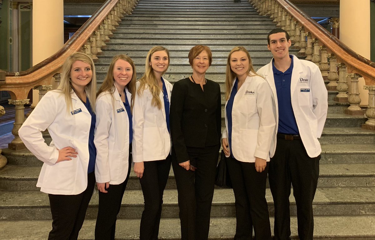 IowaOTassoc's tweet photo. Occupational Therapy Day at the Capitol is underway! @DrakeCPHS OTD students are meeting with senators and representatives from across the state, including @JackieforIowa https://t.co/8yW0FC945r