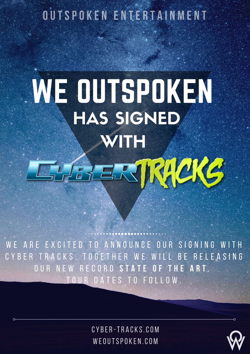 weoutspoken's tweet image. We have happily signed to @CyberTracks 😍😀🎸🙏👊for our new record State of the Art! Read the full article here: mailchi.mp/nightowlpr/we-…
