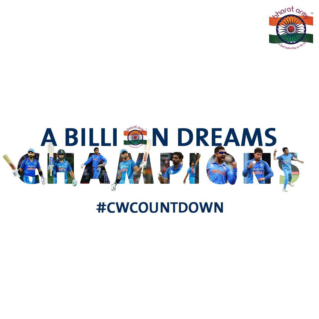 thebharatarmy's tweet photo. Witness the greatest cricketing spectacle in England & Wales at the ICC #CWC19. A Billion Indianโs Dream as #TeamIndia aim to become World #Champions again!
ARE YOU IN?
Book official ticket inclusive packages via: https://t.co/Shh3ZMrtu6
#CWCountdown #BharatKeSaath #COTI ๐ฎ๐ณ https://t.co/pBNgDfQyvX