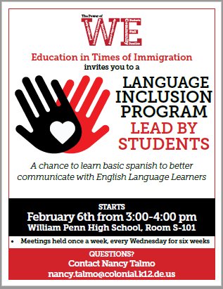 MrsHorstmannWP's tweet photo. This program sounds amazing AND is student-led. We really do have amazing things happening in Colonial! #powerofwe https://t.co/FguPolXaSG