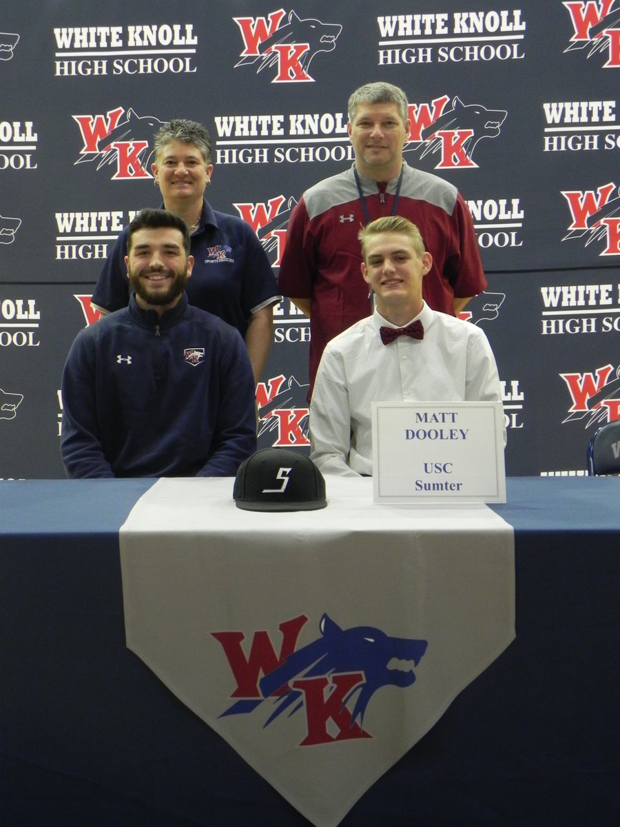 deanhowell73's tweet photo. Congratulations to Matt Dooley on signing to play baseball at USC Sumter today!  @WhiteKnollHigh @WKTimberwolves @WKHSBaseball #OnePack https://t.co/Im7kMnsQfR