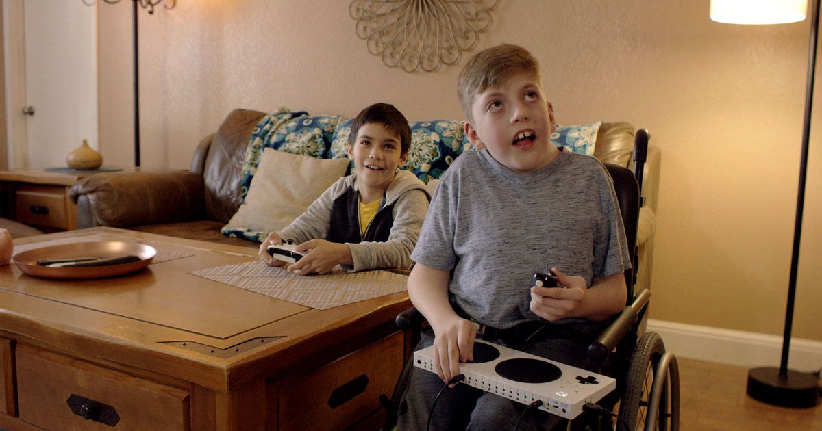 EnablingDevices's tweet photo. Microsoft 2019 Super Bowl Ad was a Game Highlight: https://t.co/vCTGpT36Xj #assistivetech #specialneeds #Disability #adaptedcontroller #disabled #accessibility #microsoftadaptedcontroller #WeAllWin https://t.co/NsZigWerQI