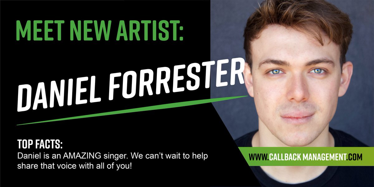 Give a warm welcome to... *Drumroll*..... 
DANIEL!  

<a href="/D_A_Forrester/">Daniel Forrester</a> #actorslife #agent #newtalent