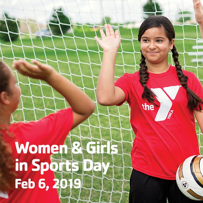 ymca's tweet photo. Today is Women &amp; Girls in Sports Day! Here at the Y, sports play is about more than just physical health. It’s one of the ways we help today’s young women develop the confidence and leadership skills they need to become tomorrow’s generation of leaders. #ForABetterUs https://t.co/kZasSuA9H3