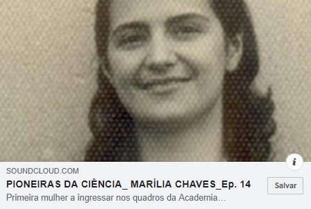 Você sabe quem foi Marília Chaves? Além de conquistar fama internacional pela criação do Teorema Peixoto, ela foi a primeira mulher a entrar efetivamente na Academia Brasileira de Ciências, em 1951. Ouça o podcast Pioneiras da Ciência, da rádio CNPq! 😍 bit.ly/2BhQDoX