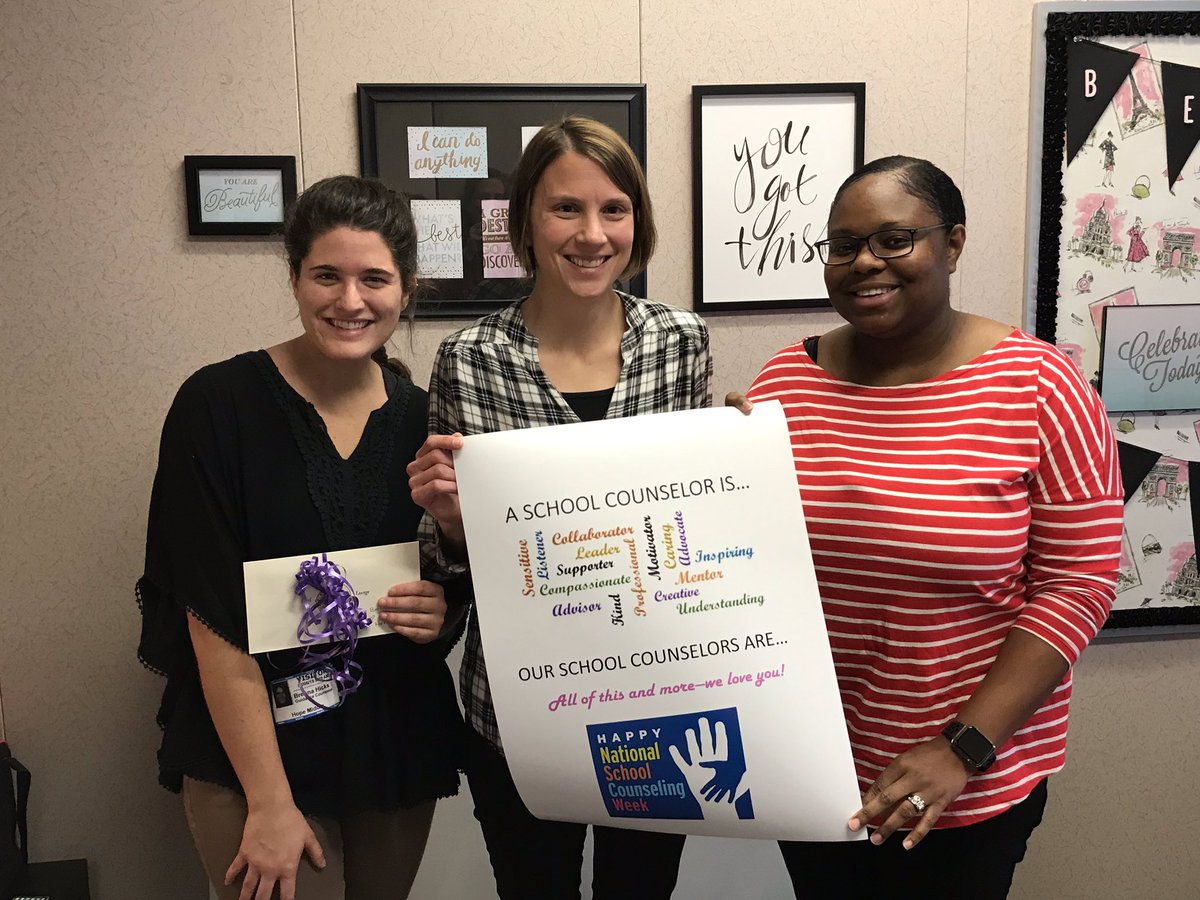 HopeMustangs's tweet image. #SchoolCounselorWeek.  Happy School Counselor Week to our amazing counseling staff! Rebecca Eblin, Mikiko Simmons and our intern Brenna Hicks! #HopeMiddle