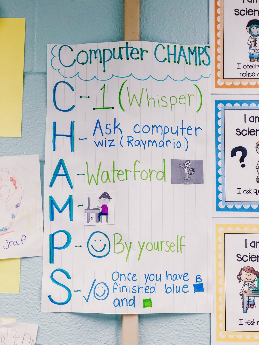 emilybudzilek's tweet image. Should’ve CHAMPed out our computer center a long time ago. Their behavior and focus improved SO much after going over this CHAMPS today and hanging it up. 🙌🏻 #vcschamps #iteachk #superpod