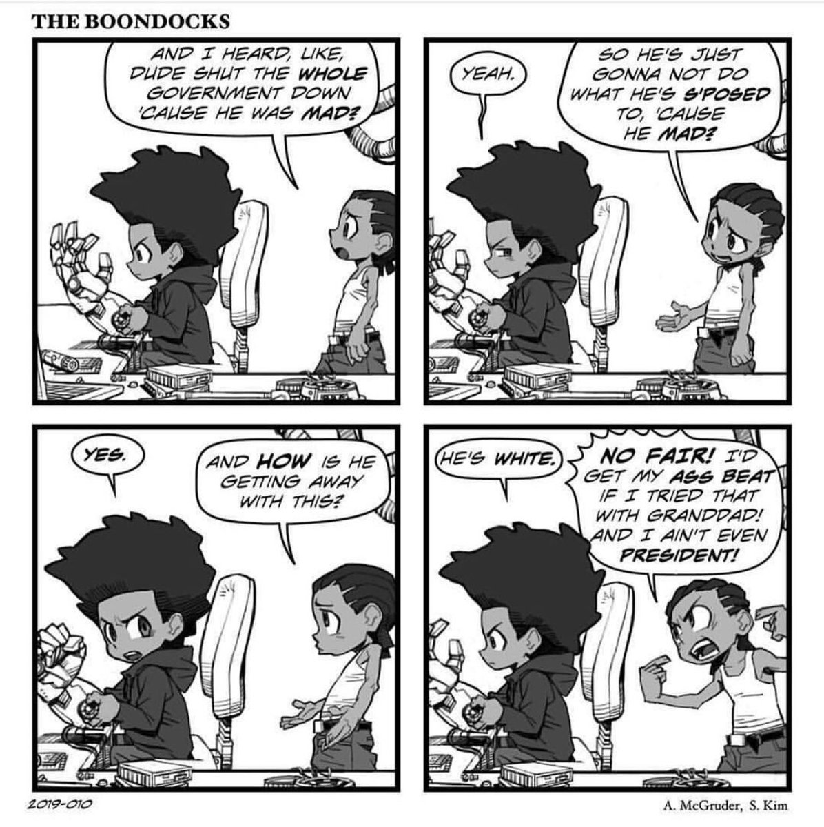 naima's tweet photo. Boondocks back, BTW. #BlackHistoryMonth https://t.co/XllXleN2Cx