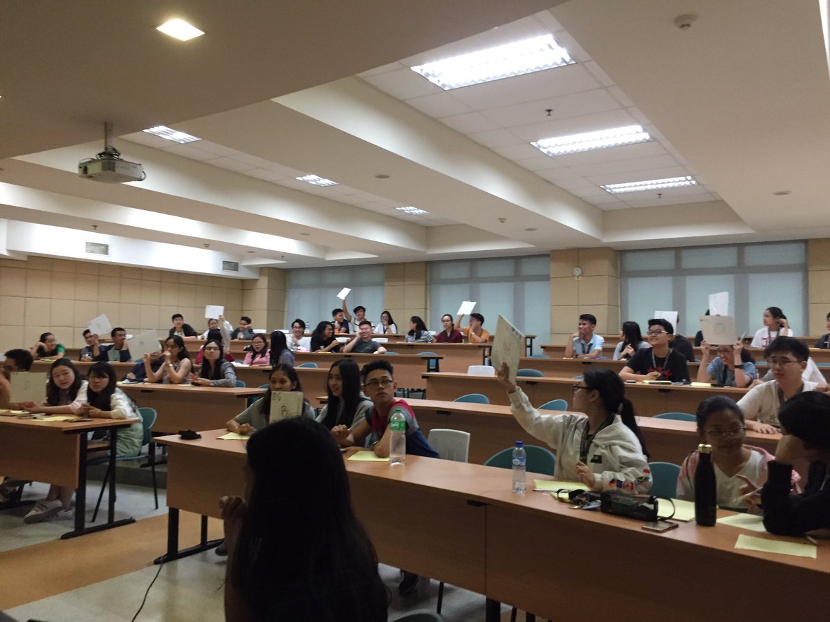 dlsushssc's tweet photo. ICYMI:
ID 117 & 118 from STEM, ABM, HUMSS, and ADT compete with their fellow strand-mates during the Quiz Bee Preliminaries on the 2nd day of #StrandFest2019. https://t.co/Y9JWjZ2MPq