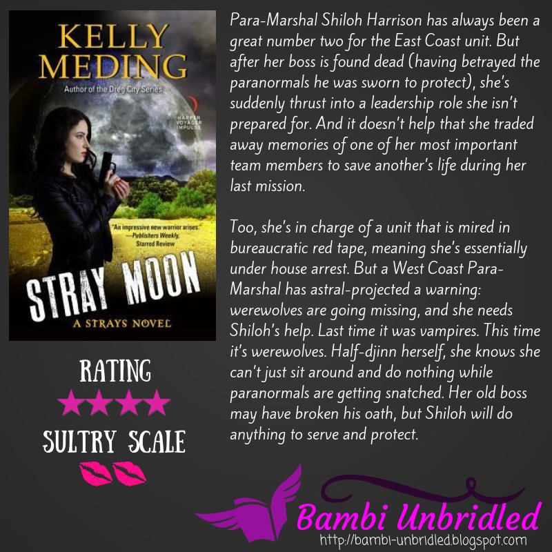 bambi_unbridled's tweet photo. #ARC #Review: Stray Moon by @KellyMeding with @HarperImpulse. This second installment of the Strays series was much anticipated, and now I can't wait for the next book!

https://t.co/ZMSACiK46q

#bookbloggers #reading #UF #urbanfantasy #bookreview https://t.co/AsbS22LeNo