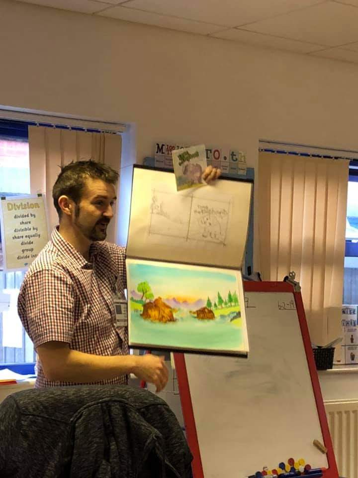 Today during the illustrating workshop at the brow primary school, class 5 learnt how to paint Gina the Giraffe! 
The next of the animal alphabet series!
Such enthusiasm, hard work and a polite class! Thank you!

#ChildrensBooks #illustrator #primaryschool #illustration
