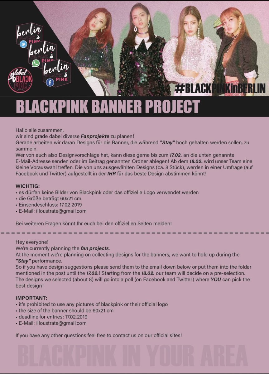 Global Blackpink On Twitter Project 2 For The Berlin Concert