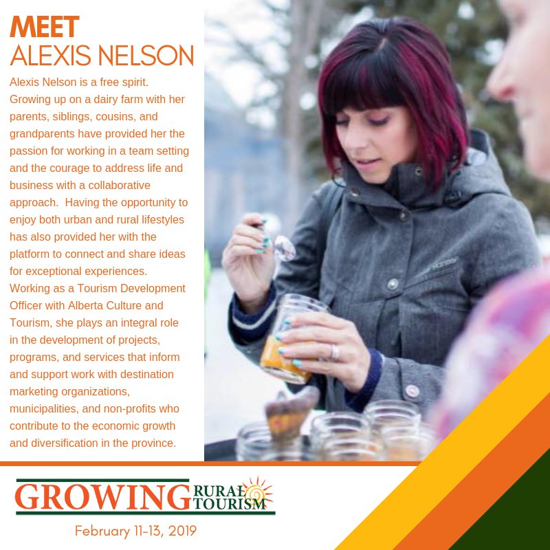 GRTConference's tweet image. Meet Alexis Nelson! #GRT2019 #Tourism #Alberta #Camrose #CRE #investinyourself growingruraltourism.ca