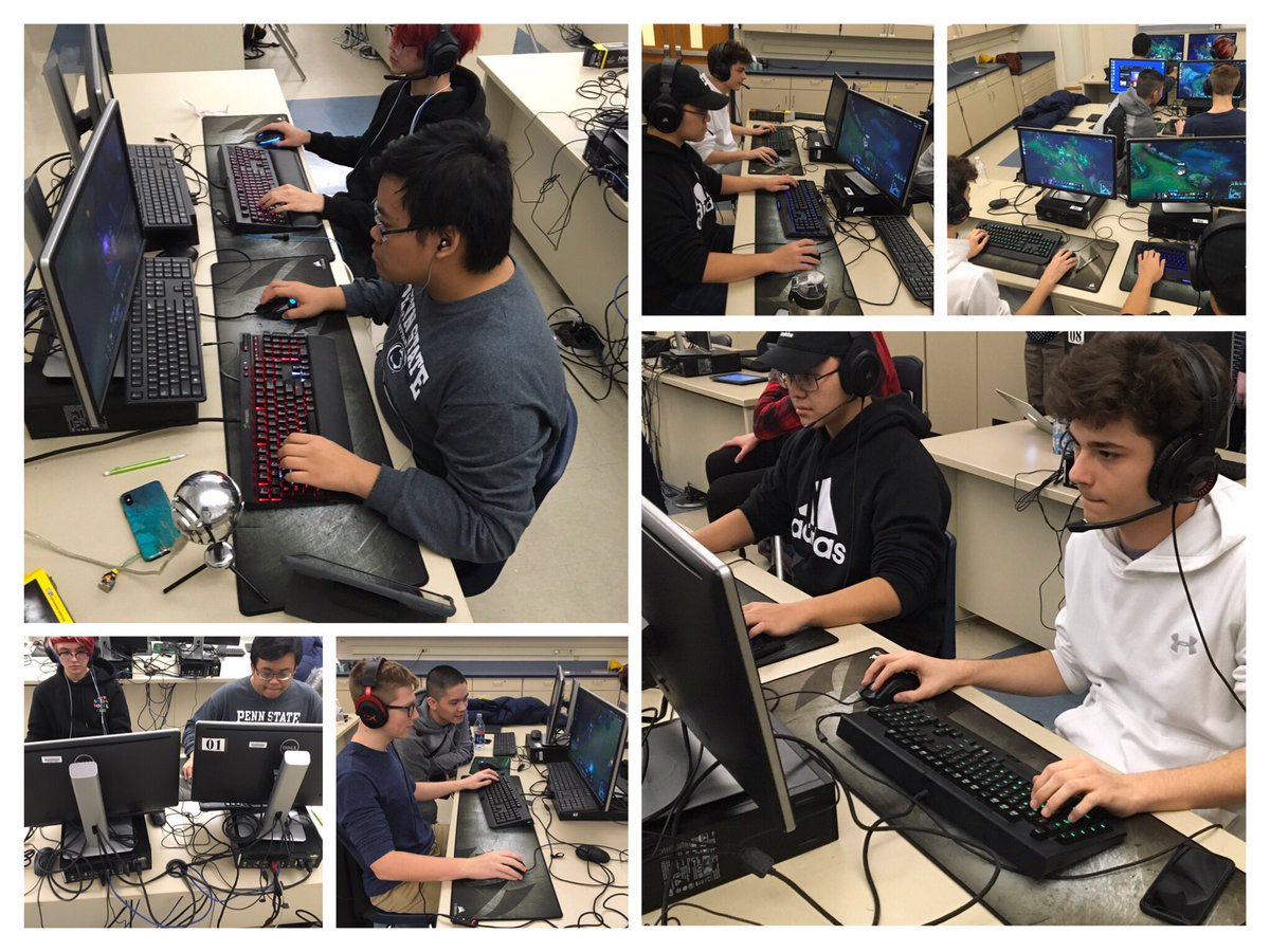 Township_Tech's tweet photo. @ManheimTownship @MTHSesports team compteting today against Basking Ridge in New Jersey! Great competition! https://t.co/qAYuNZfdE9