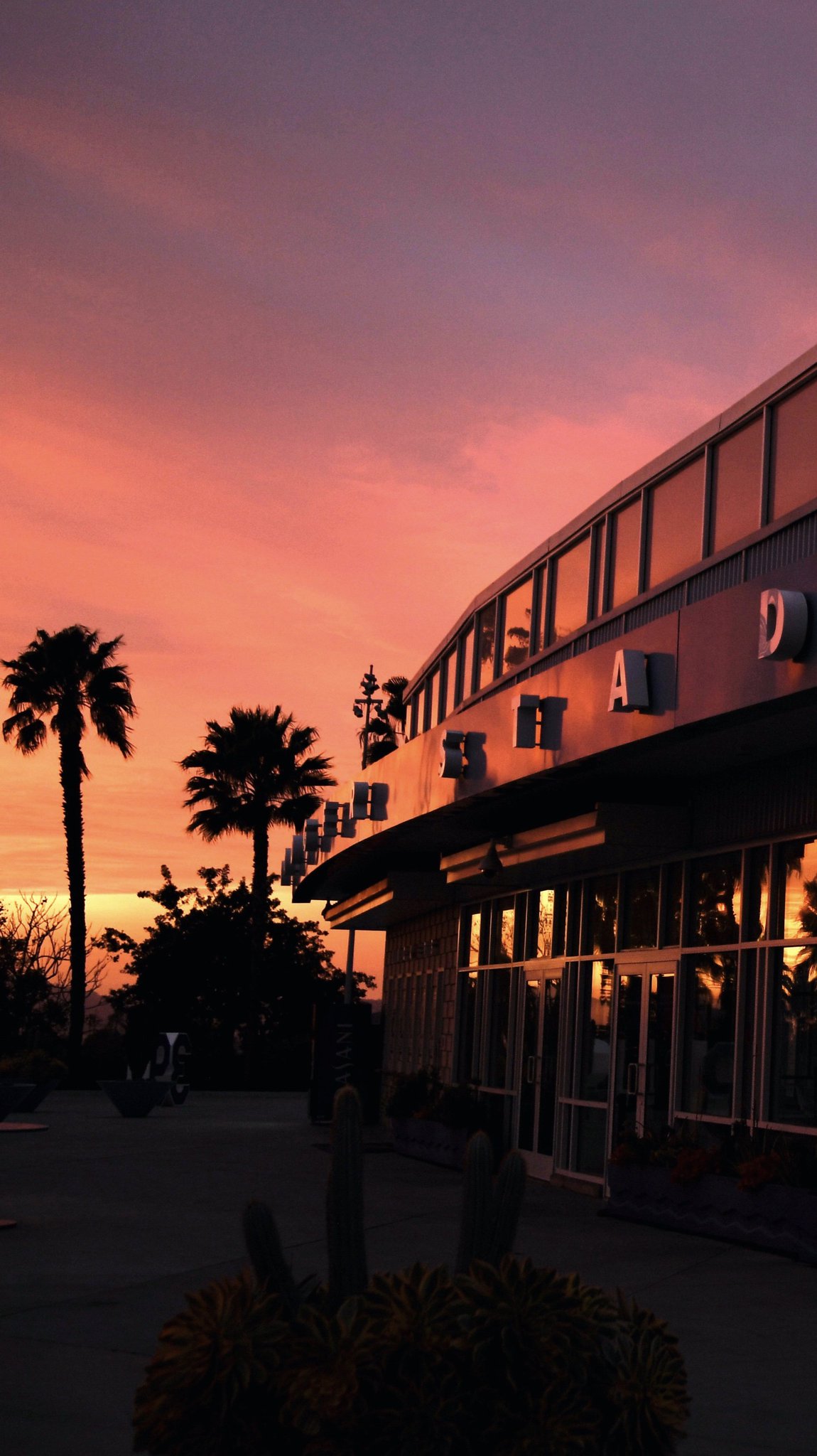 dodger stadium sunset