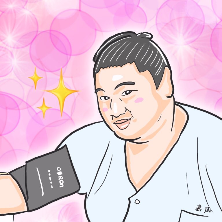 コンスタン チロワ 力士健康診断詰合せ 採血余裕のかわいい横綱 採血苦手な友風関 血圧測定 男前な嘉風関 血圧測定 ワイルドな千代丸たん 力士絵 鶴竜 友風 嘉風 千代丸 イラスト T Co Souijudw8f Twitter
