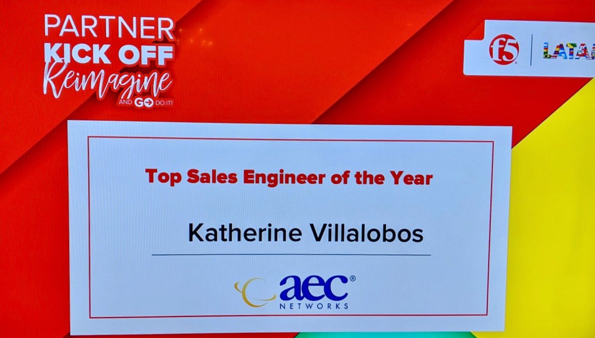 acarballo66's tweet photo. ¡Muchas felicidades Kathy! @kavilla07 @aecnetworks @F5NetworksLATAM #ReimagineCR #AECNetworks https://t.co/DhopmSh68N