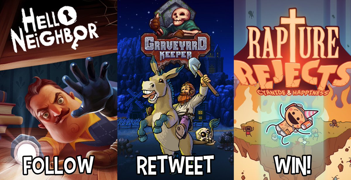 tinyBuild's tweet image. Let's do some Giveaways!

Every 50 Retweets on this post, we will pick a random winner! Winner can choose 1 of these 3 games for console of their choice!

❤️ Follow @tinyBuild!
♾ Retweet this tweet!
🎁 Win 1 of these 3 games!