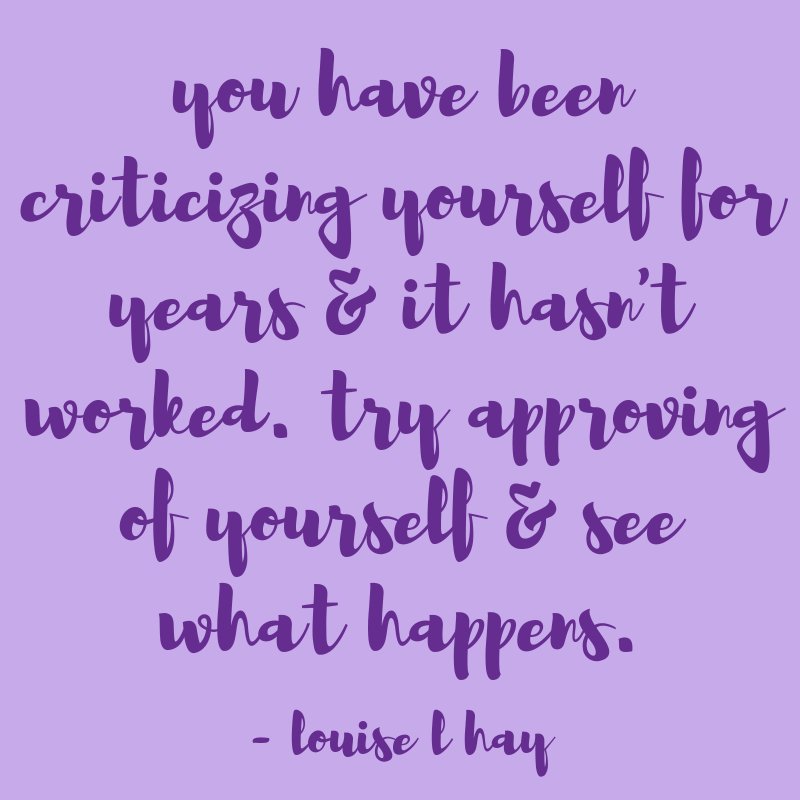 "You have been criticizing yourself for years and it hasn't worked. Try approving of yourself and see what happens" - Louise Hay 
Reply with a 🙋 if you're going to try this today! #louisehay